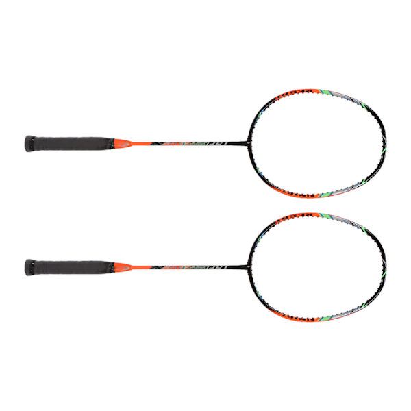 2 kpl Hiilikuitu Badmintonmailaa Ultrakevyt Aikuisten Harjoitteluun Kilpailuun Virkistykseen Oranssit