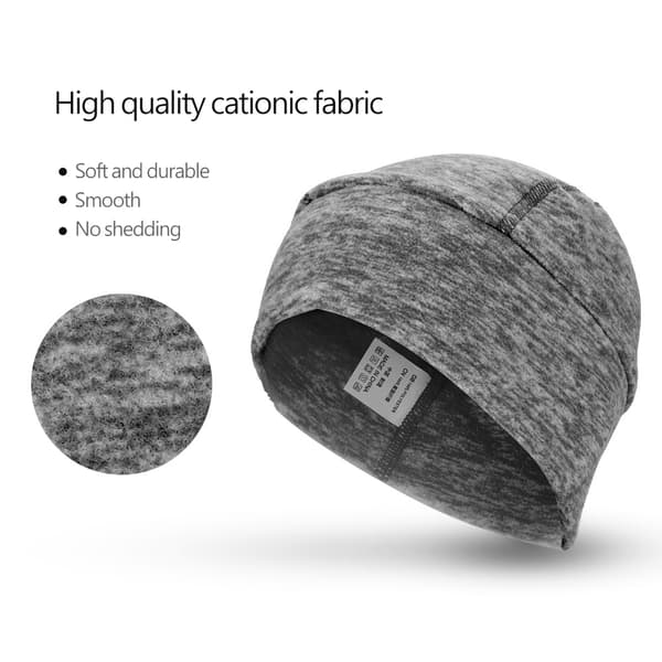 Vinter Utomhus Cykling Vindtät Mössa Varm Huvudbonad Hjälmfoder Skull Beanie Hampgrå