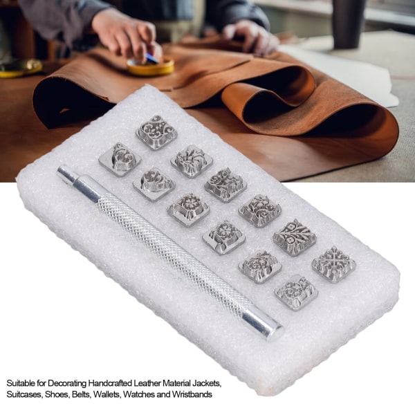 Moderigtige og udsøgte læderstempler til DIY Crafting - 12 unikke Karaqusa-mønstre