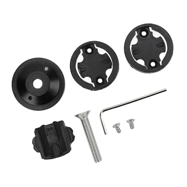 Cykelcomputerbeslag CNC-anodiseret 28,6 mm gaffelrør Diameter 304 Rustfrit stål Skruer Cykelstam Headset Cover Mount Sort