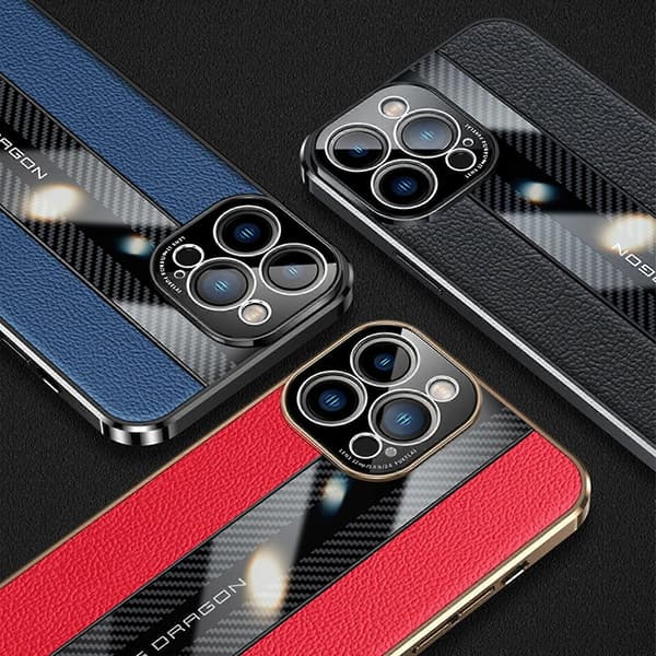 Real Leather Case Compatible With iPhone 14 Pro Max/14 Pro, Ultra-Thin Hard Bumper Protection With Camera Protection