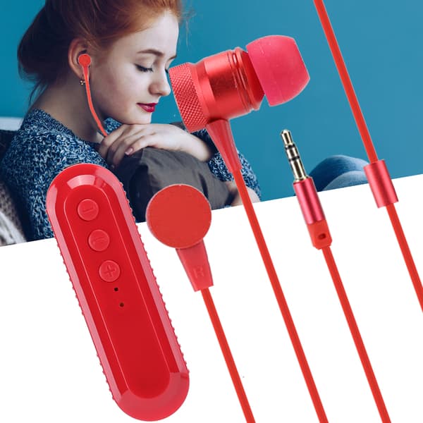 Lavalier Clip‑on Bluetooth 4.1 Headset Hörlur Stabil Sändning Röd