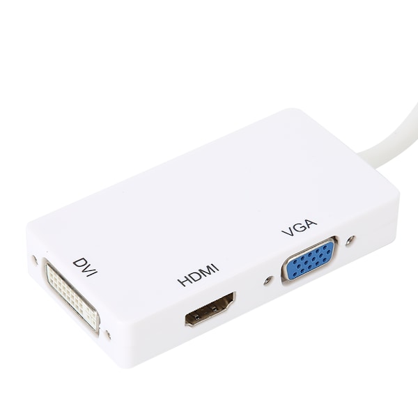 3 in 1 DP -muunnin MiniDP - HDMI DVI VGA -kaapelisovitin, ei tarvitse ulkoista virtalähdettä