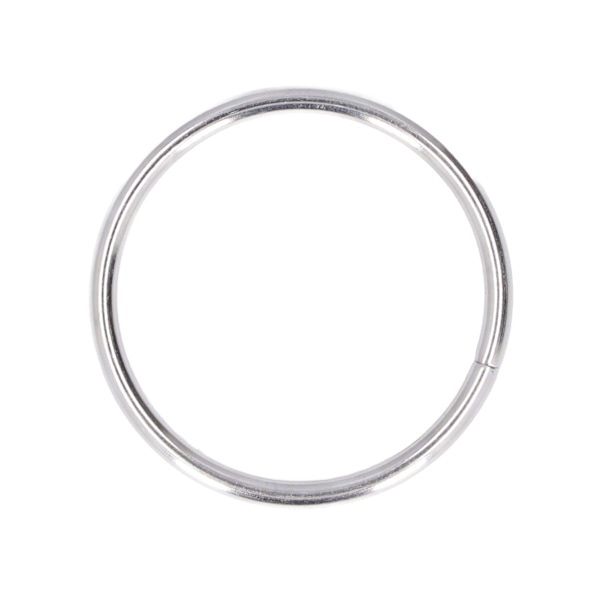 50 stk. Metalringe Jernmateriale Holdbart Robust Multifunktionelt Blank Lys Farve Metal O-ringe til Taske Tøj Sølv 38x3mm