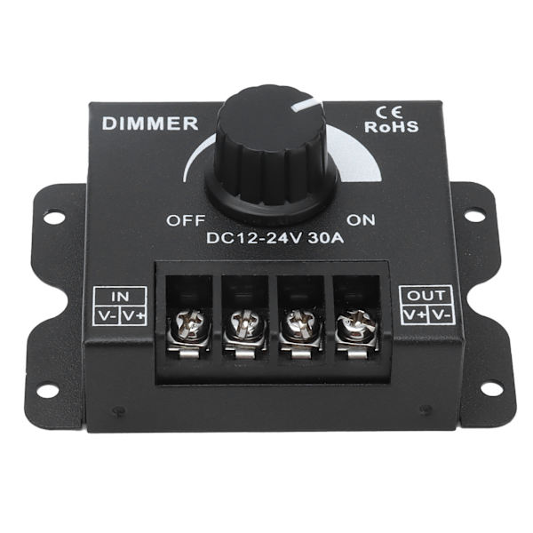 30A LED-dimmer PWM enfärgad enkelkanal justerbar dimningskontroll DC 12V‑24V