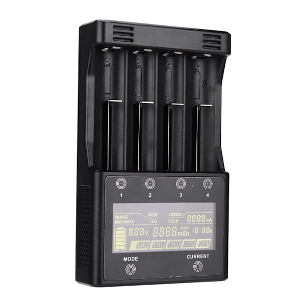 LiitoKala Lii-500S 4 Slots LCD Batterioplader til Lipo Ni MH 18650/26650/14500/Aa AAA (EU)