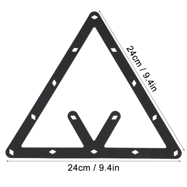 Set - 6st svart triangelbollshållare för biljardbordstillbehör