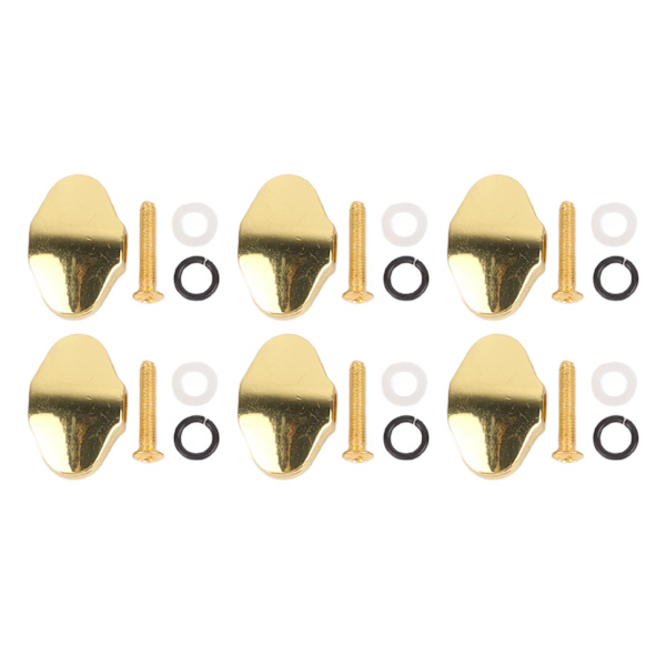 6 stk Guitar Tuning Peg Tuner Maskinhovedknop med skruer og skiver til elektrisk guitar guld