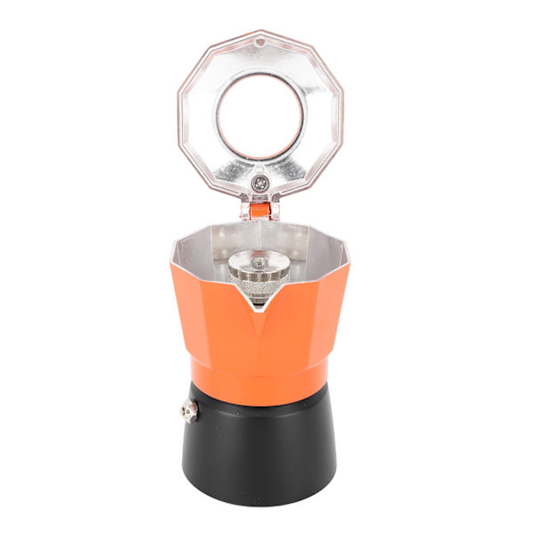 Moka-kanna spisplatta kaffebryggare 2 ventiler aluminiumlegering värmebeständig värmeisolering kaffebryggare för kontor hem 300ml 6 koppar