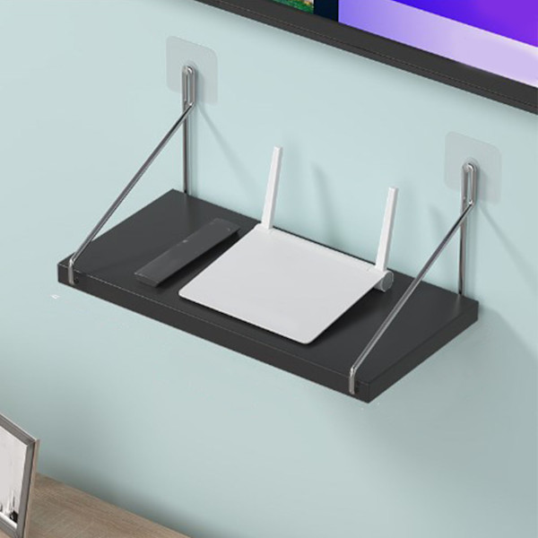 WIFI-reitittimen seinäkiinnityksellä varustettu säilytyslaatikko, helppo asennus, suuri kapasiteetti, säilytyshylly kotiin, musta