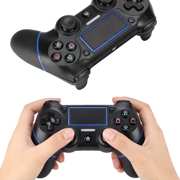 PS4-3 Trådløs Game Handle Controller ABS Sort Klassisk Ergonomisk Udseende