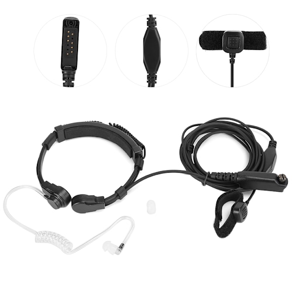 STP9000 Skalbart Halsmikrofon Vibrations WalkieTalkie Headset Radio Monitor Hörsnäcka