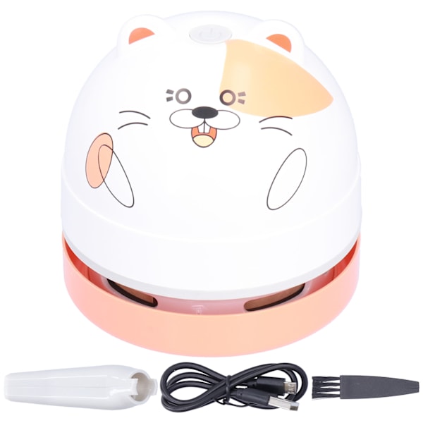 Suloinen eläinmuotoilu pöytäpölynimuri USB-lataus Mini pölynkerääjä lapsille Hamster-kuvio