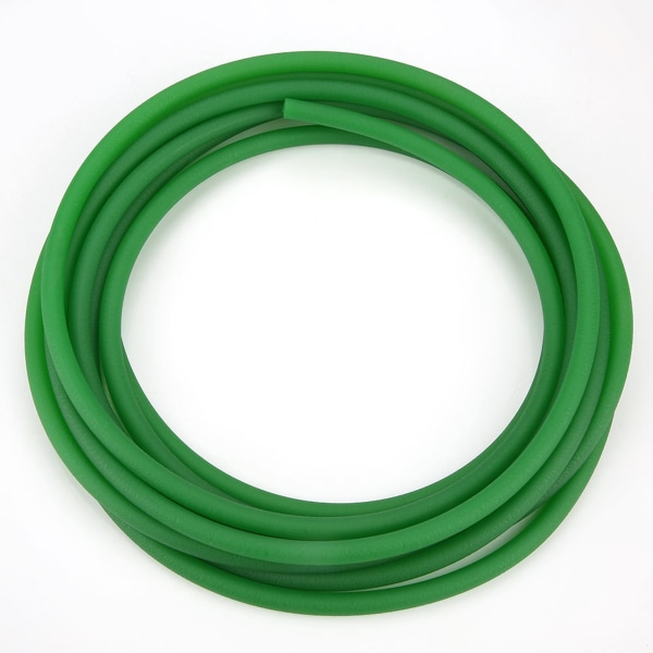 Grön grov yta PU polyuretan rund rem för drivtransmission (8mm*5m)