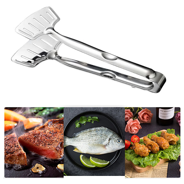 Friterad fisk klämma grill mat klämma rostfritt stål bröd tång kök redskap