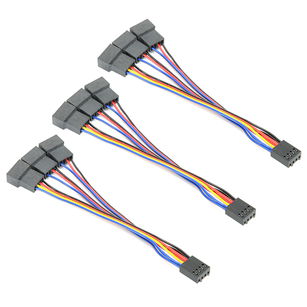 3 kpl Tuuletinsovitinkaapeli Emolevyn Muunninjohto 3in1 4Pin - 4Pin 3Pin