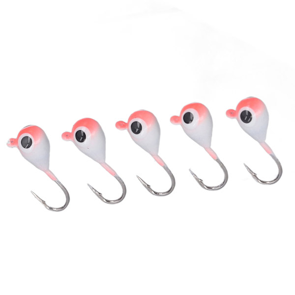 5 st Isfiskejiggar Set Utomhus Isfiske Abborre Krokar Vinterfiskebeten Rosa 5MM