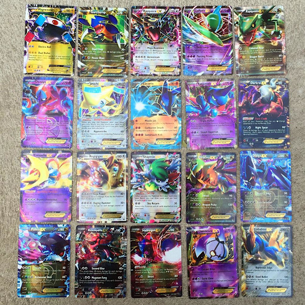 100 st Cartoon Game Card Set TCG Style Card för barn