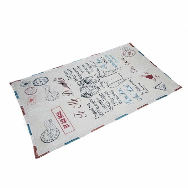 Kaste tæppe polyester varmt dobbeltsidet aircondition tæppe multifunktion til hjemmekontor PJ200824 A052 150x220cm/4.92x7.22ft