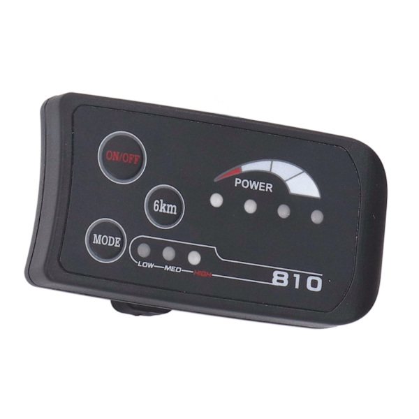 36V 48V S810 LED Display Panel til Elcykel 4-tråds Cykelmodifikation LED Kontrol Display Måler SM Stik