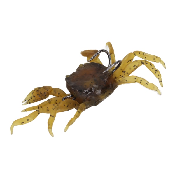 Simulering Krabbe, mykt lokkefiskeagn - 8 stk 13 cm 33,5 g, for ferskvannssaltvannsfiske, gulbrun