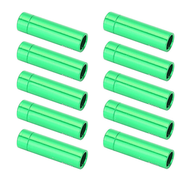 10 st Cykelväxelkabeländstycken Aluminiumlegering 4mm växlingskabeländstycken för Road Mountain BikeGrön