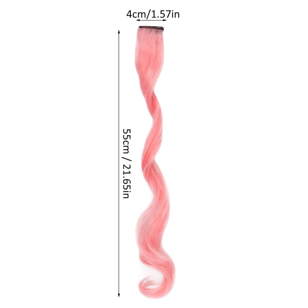 Farvet hårforlængelse til Cosplay-fest - 5 stk Sakura Pink hårstykker