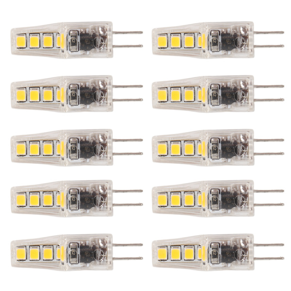 10 kpl G4 8LED-valoa 2835 lamppusirua 2W 360 asteen PC-lamppu kotiin toimistoon 220V lämmin valo