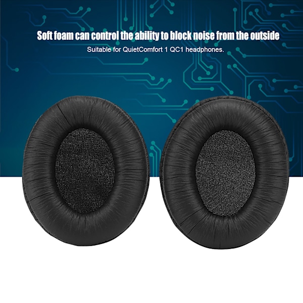 2 STK Udskiftningsørekopper Blød Skum Pude Headset Cover Case til QuietComfort 1 QC1