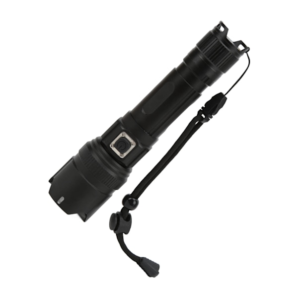 Utomhus Ultra Bright XHP99 LED Ficklampa Typ C USB Uppladdningsbar Zoom Ficklampa