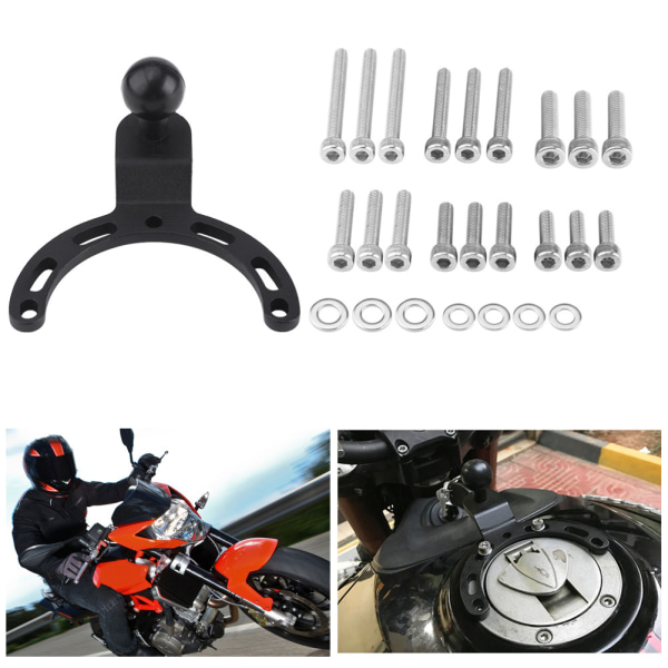 Justerbar Motorcykel Gas Tank Mount GPS Telefon Kamera Bracket Hoder