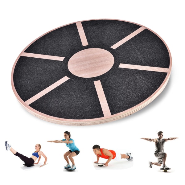 Anti-slip træ Wobble Balance Board til fitnesstræning Rehabiliteringsøvelse