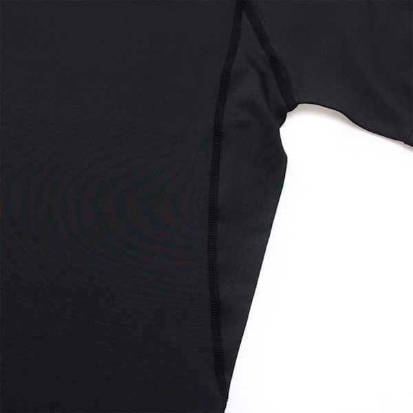 Mænds Cool Dry Kortærmet Kompressions T-shirts Sports T-shirts Toppe Atletisk Træningstrøje Sort M