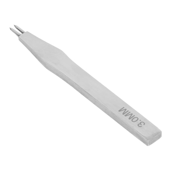 Nahkapiikki, pikaterästä, peilikiillotettu, pyöreä leikkaus, nahan ompelu, leimaustyökalut, 3.0mm, 2 hammasta