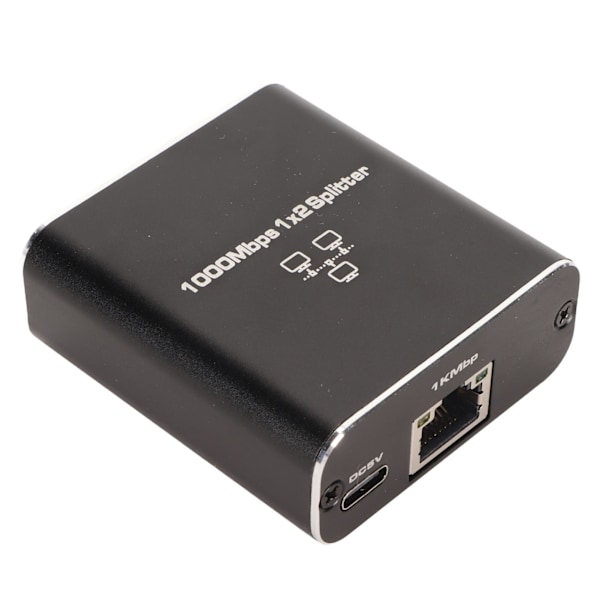 Ethernet Splitter RJ45 Netværksport 1 til 2 Porte Aluminium Legering Gigabit Netværksswitch 1000Mbps