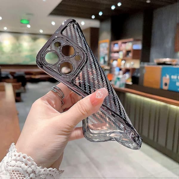 Plated Striped Case Compatible With iPhone 14 Pro Max/14 Pro, Soft Shockproof TPU Cover With Lens Protection