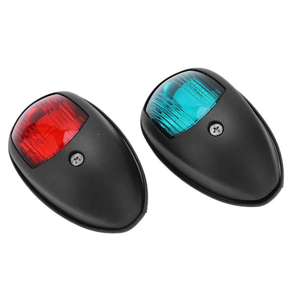 2 stk IP66 marine sejlads signallys DC 12V 3W LED navigationslys rød grønt lys til yacht båd sort