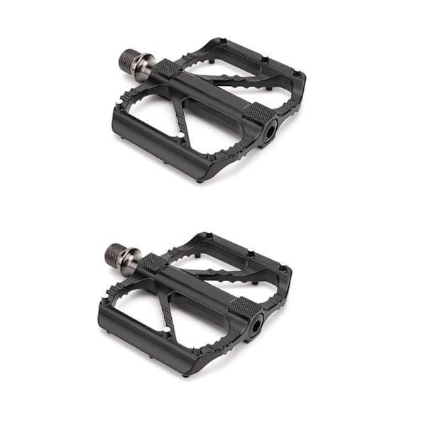 2 stk. Cykelpedal 3 Lejer Aluminium Legering Bjergvej Cykelpedaler Platform til Kørsel Cykling Sort