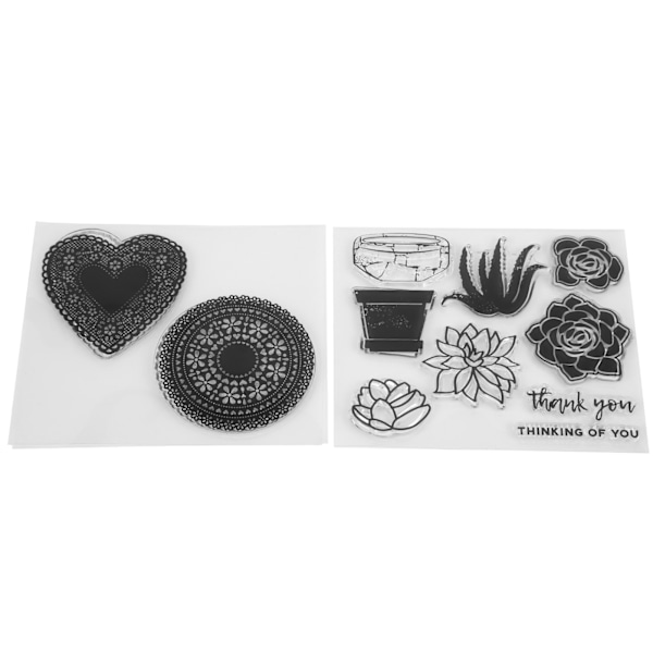 2 ark Klara Stämplar Klistra Upprepade Gånger DIY Korttillverkning Stämplar för Korttillverkning DIY Scrapbooking Journalföring