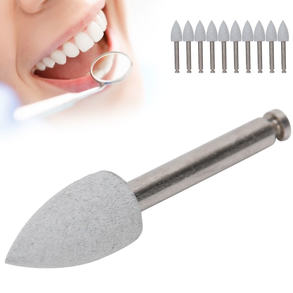 10 stk. Dental poleringsbors lav hastighed dental slibe polermaskine burs boresæt grå 410