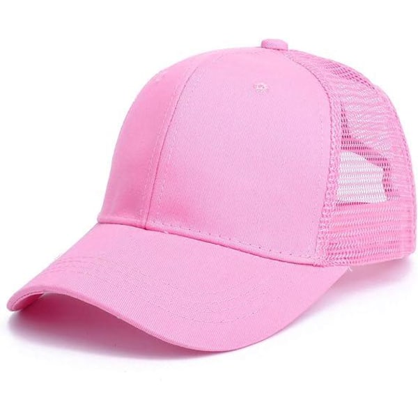 Cap unisex hatt, klassisk vanlig vintage cap Sporttop-kepsar för golfsolhatt, rosa