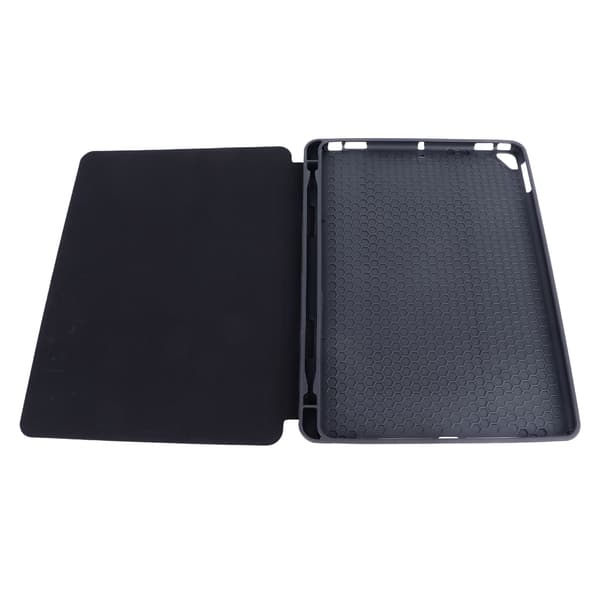 Tablet Case Sort Blød TPU Præcise Udskæringer Blyantholder Multi-Vinkel Support Case til IOS Tablet 10.2in 10.5in
