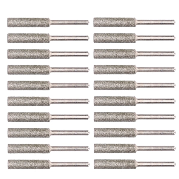 20 stk motorsagsliper gratslipehode roterende filslipeverktøysett sølv 5,5 mm