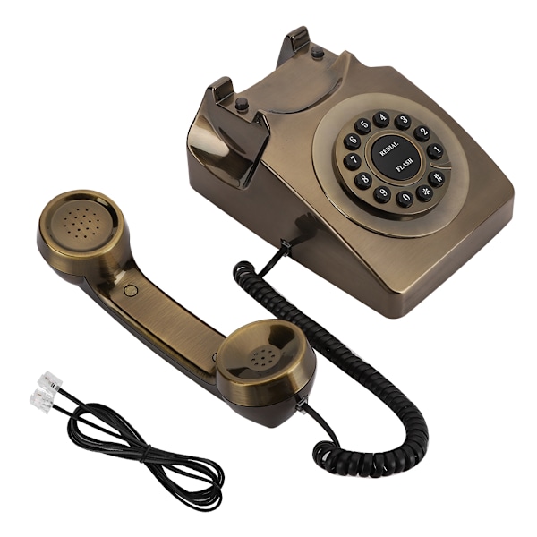 WX-3123# Antik Bronze Telefon Fastnettelefon Bordtelefon Hjemmekontor Telefon