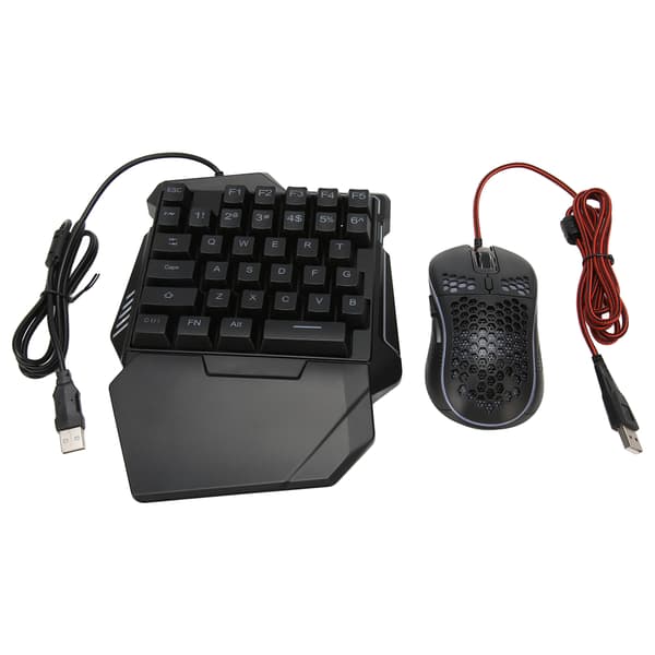 Keyboard Mouse Converter Sæt Kablet Trådløs RGB Enhånds Tastatur Mus Adapter Combo til Android til Harmony til IOS