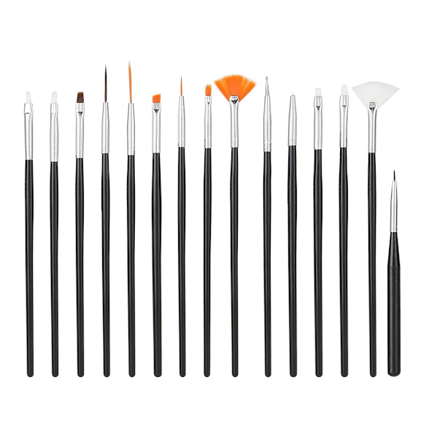 15 st DIY Nail Art Manikyr Penna Verktyg Kit Prickning Linje Ritning Målning Pensel Set