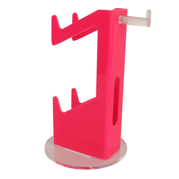 Spelkontrollhållare Akryl Stabil Platsbesparande Headset Controller Stativ för Skrivbord Present Rosa och Transparent Rundad Botten