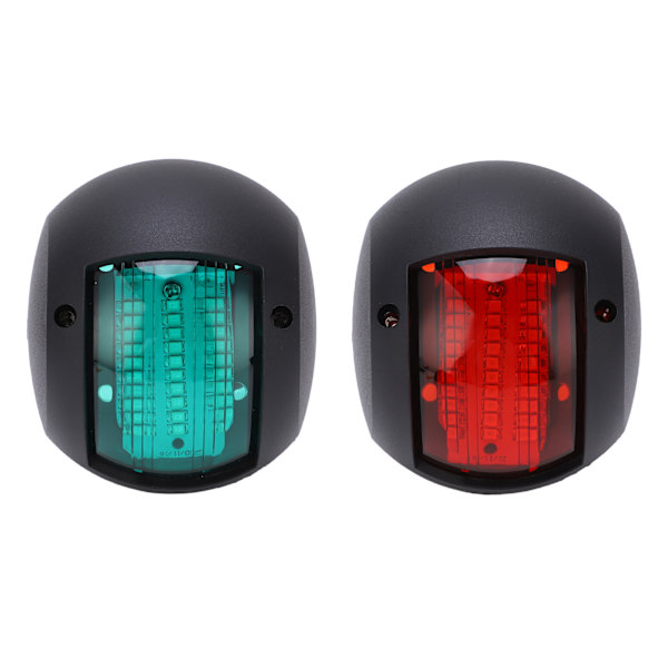 2 stk. Marinbåd Yacht Signal Lys LED Navigation Bågl lampe rød grøn skibsbord lys til sejlads DC 12V-24V 3W sort