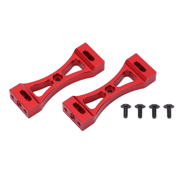 2 stk RC metalbjælke 53 mm længde Center fast montering aluminium til WPL B14 B16 B36 Q60 Q61 Rød