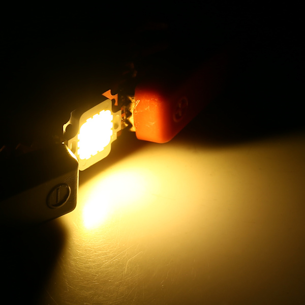 10 kpl 10 W LED SMD -siru COB DC 9-10 V lampputäyttöön, lämmin valkoinen